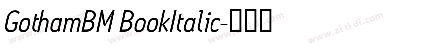 GothamBM BookItalic字体转换